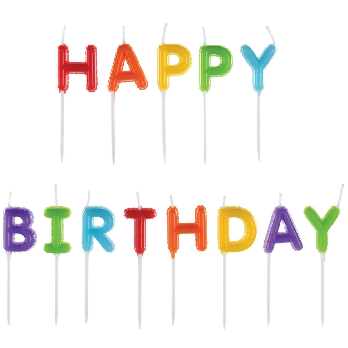 AMSCAN CA Cake Supplies Happy Birthday Cake Pick Candles, 2 1/4 Inches, 13 Count 192937340622