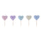 Buy Cake Supplies Hearts Shape Picks Candle, 5 Count sold at Party Expert