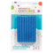 Buy Cake Supplies Large Glitt. Spiral Candles - Blue 24/pkg. sold at Party Expert