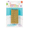 Buy Cake Supplies Large Glitt. Spiral Candles - Gold 12/pkg. sold at Party Expert