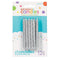 Buy Cake Supplies Large Glitt. Spiral Candles - Silver 12/pkg. sold at Party Expert