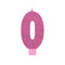 Buy Cake Supplies Large Num Glitter Candle #0 - Pink sold at Party Expert