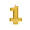 Buy Cake Supplies Metallic Numeral Candle #1 - Gold sold at Party Expert