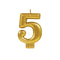 Buy Cake Supplies Metallic Numeral Candle #5 - Gold sold at Party Expert