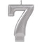 Buy Cake Supplies Metallic Numeral Candle #7 - Silver sold at Party Expert