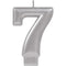 Buy Cake Supplies Metallic Numeral Candle #7 - Silver sold at Party Expert