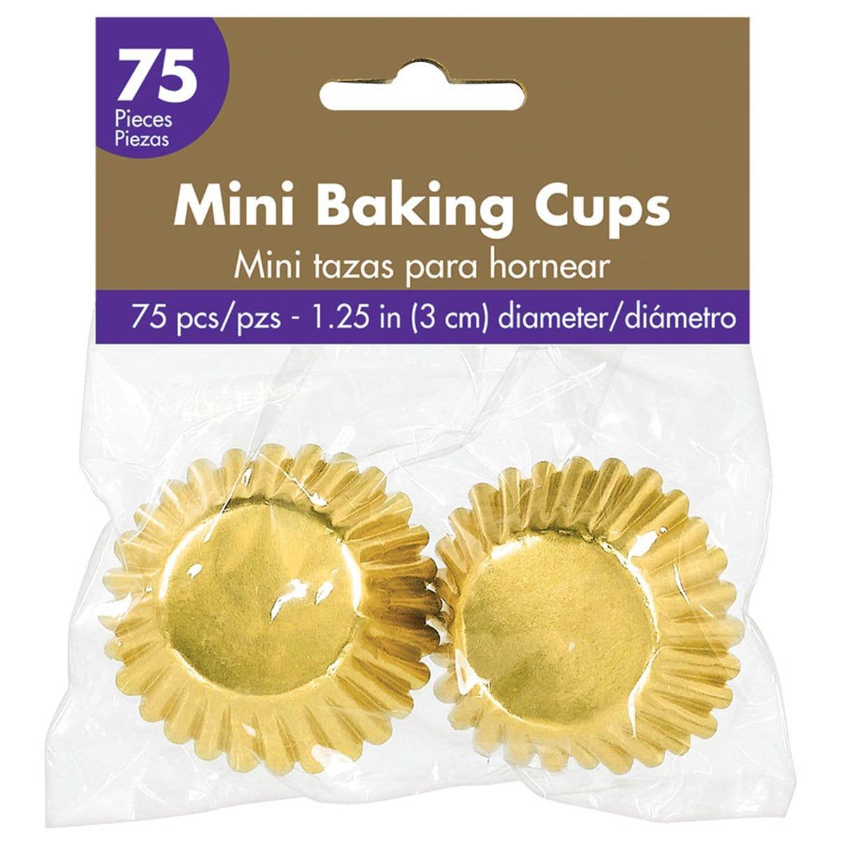 Buy Cake Supplies Mini Cupcake Cases 75/pkg - Gold sold at Party Expert