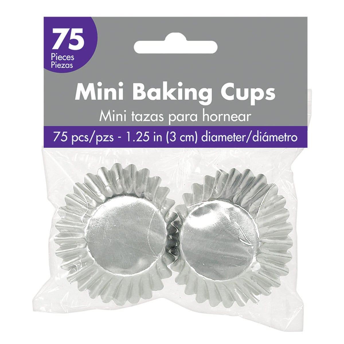Buy Cake Supplies Mini Cupcake Cases 75/pkg - Silver sold at Party Expert
