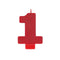 Buy Cake Supplies Numeral Glitter Candle #1 - Red sold at Party Expert