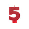 Buy Cake Supplies Numeral Glitter Candle #5 - Red sold at Party Expert