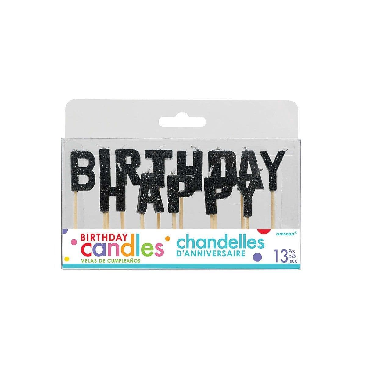 Buy Cake Supplies Pick Candles Hbday - Black sold at Party Expert