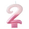 Buy Cake Supplies Pink Numeral Candle #2 sold at Party Expert