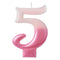 Buy Cake Supplies Pink Numeral Candle #5 sold at Party Expert