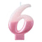 Buy Cake Supplies Pink Numeral Candle #6 sold at Party Expert