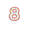 Buy Cake Supplies Polka Dots Birthday Candle #8 3 in. sold at Party Expert