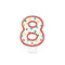 Buy Cake Supplies Polka Dots Birthday Candle #8 3 in. sold at Party Expert