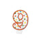 Buy Cake Supplies Polka Dots Birthday Candle #9 sold at Party Expert