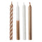 Buy Cake Supplies Rose Gold Metallic Candles with Glitter, 12 Counts sold at Party Expert