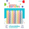 Buy Cake Supplies Spiral Birthday Candles Candy Stripe - Asst 24/pkg. sold at Party Expert
