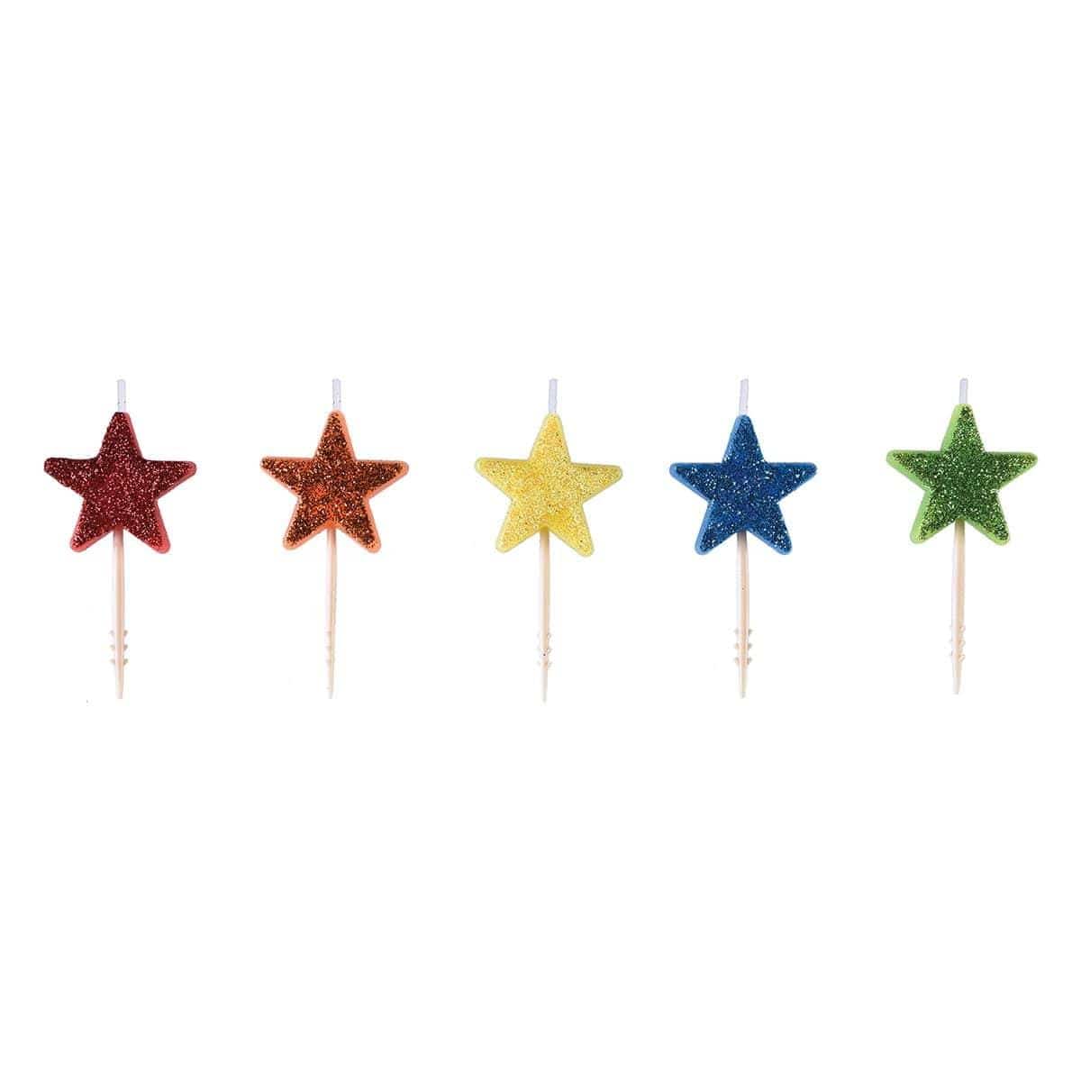 Buy Cake Supplies Star Picks Candles, 5 Count sold at Party Expert
