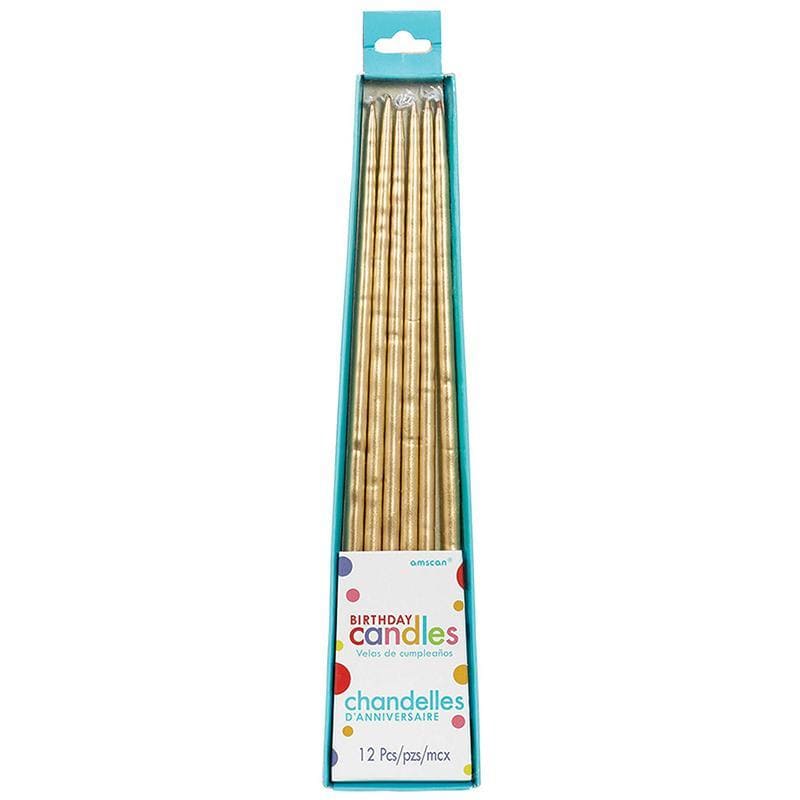 Buy Cake Supplies Taper Candles - Gold sold at Party Expert