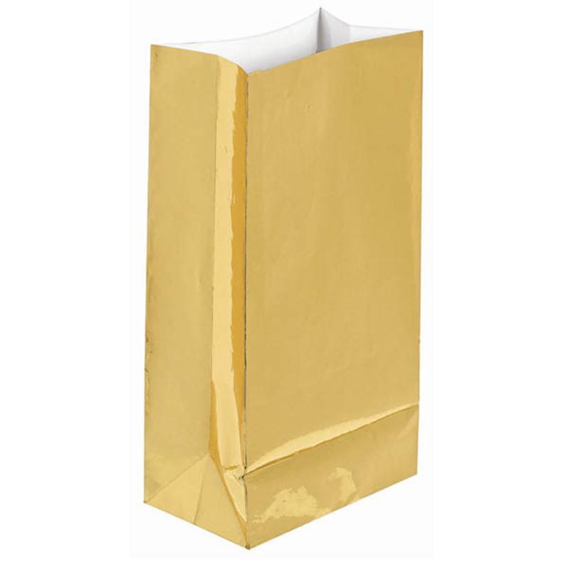 Buy Candy Large Paper Bag 12/pkg - Gold sold at Party Expert