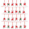 AMSCAN CA Christmas Advent Pouch Calendar Garland, 120 x 6 Inches, 1 Count