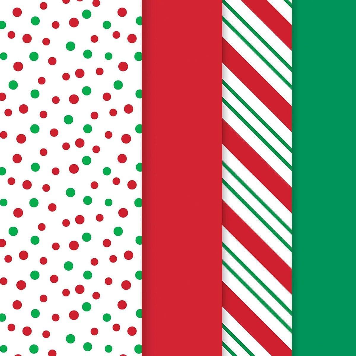 Buy Christmas Chritmas stripes Tissue Paper sold at Party Expert