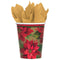 Buy Christmas Holiday Poinsettia - Cups 9 Oz. 8/pkg sold at Party Expert