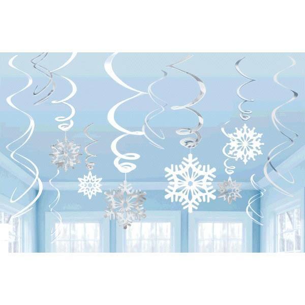 Buy Christmas Snowflake Swirls 12/pkg sold at Party Expert