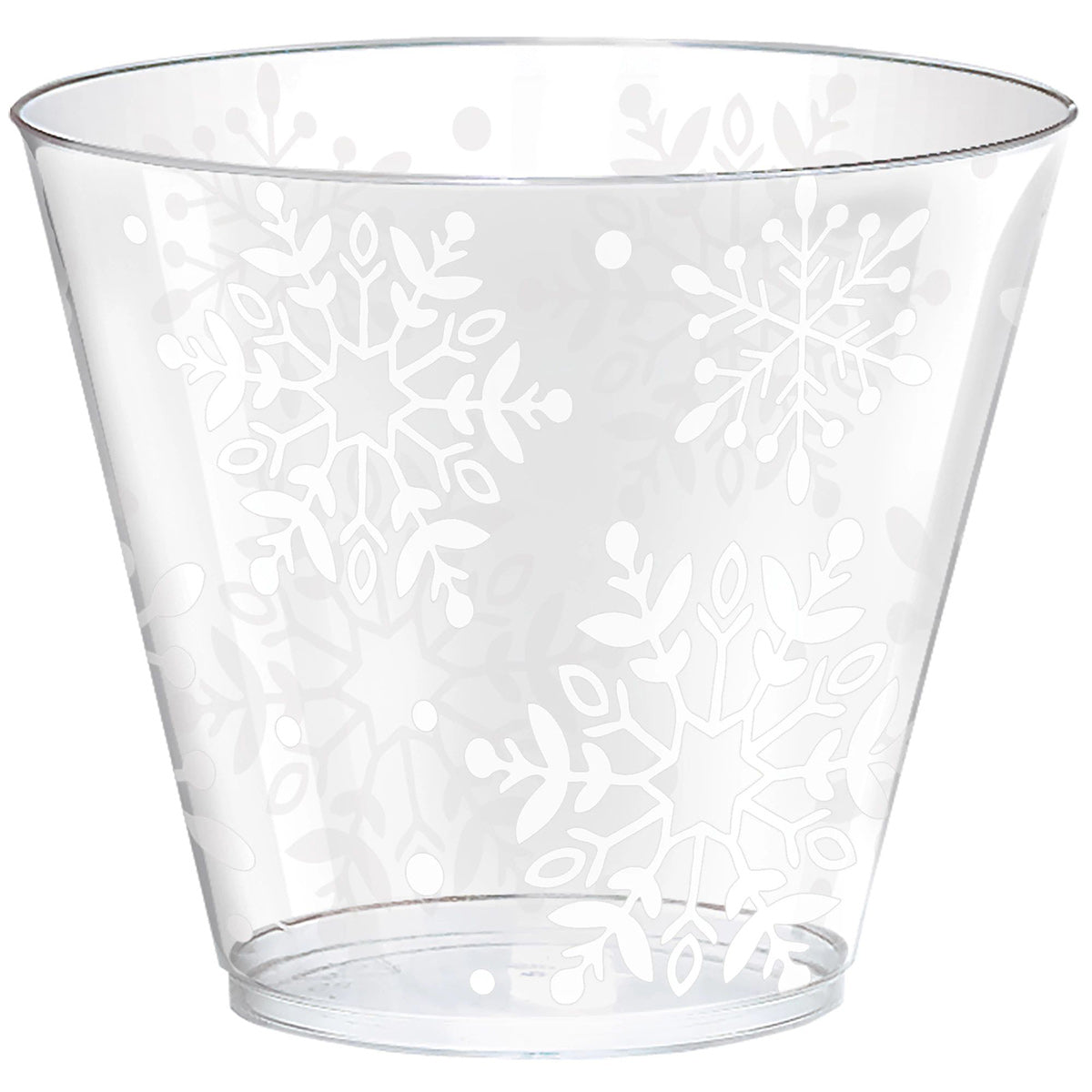 AMSCAN CA Christmas Snowy Iridescent Plastic Cups, 9 oz, 40 Count 192937357521