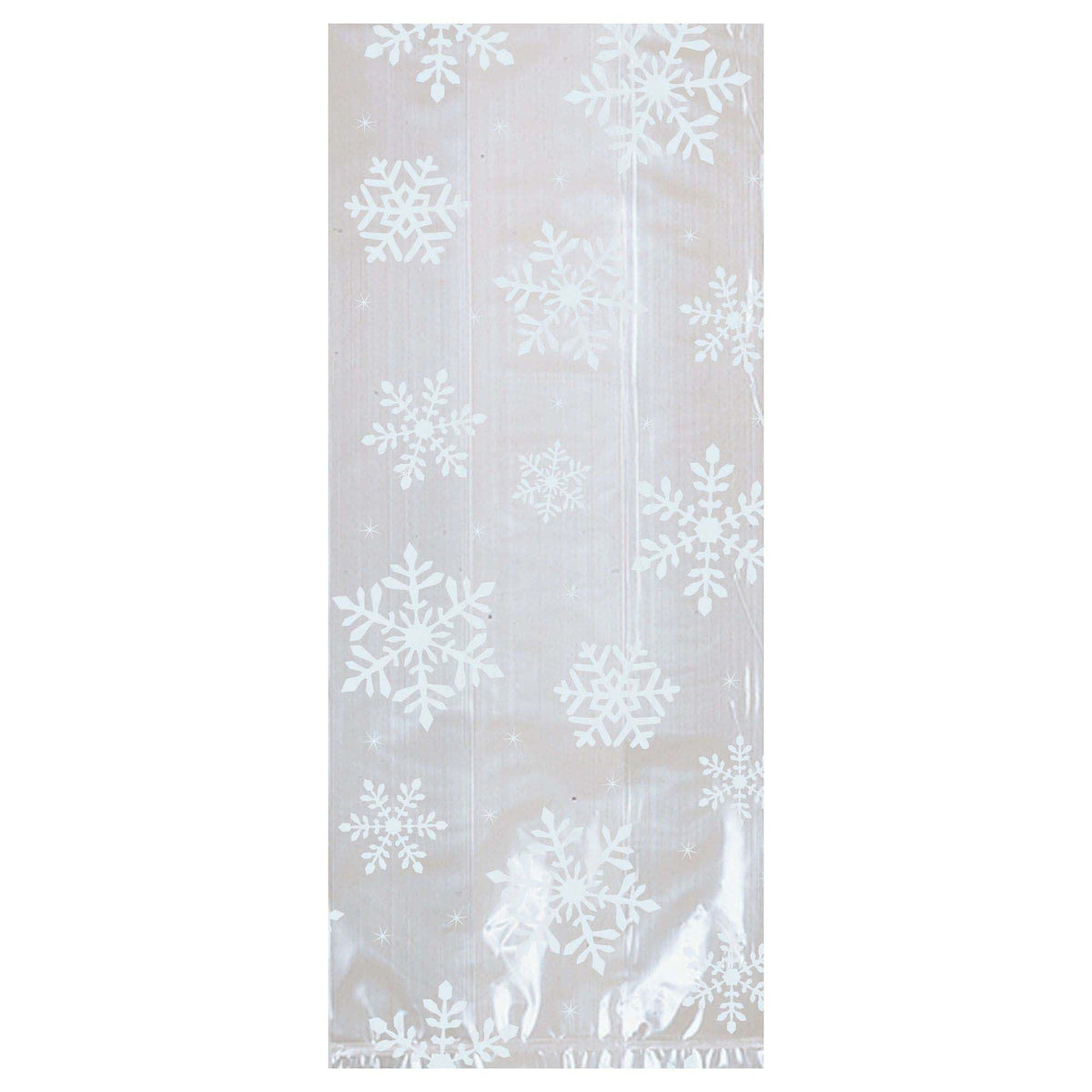 AMSCAN CA Snowy Iridescent, Small Cello Party Bag, 20 Counts