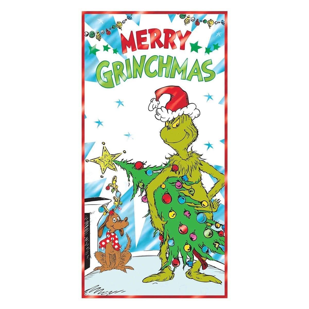 Buy Christmas The Grinch Door Poster sold at Party Expert