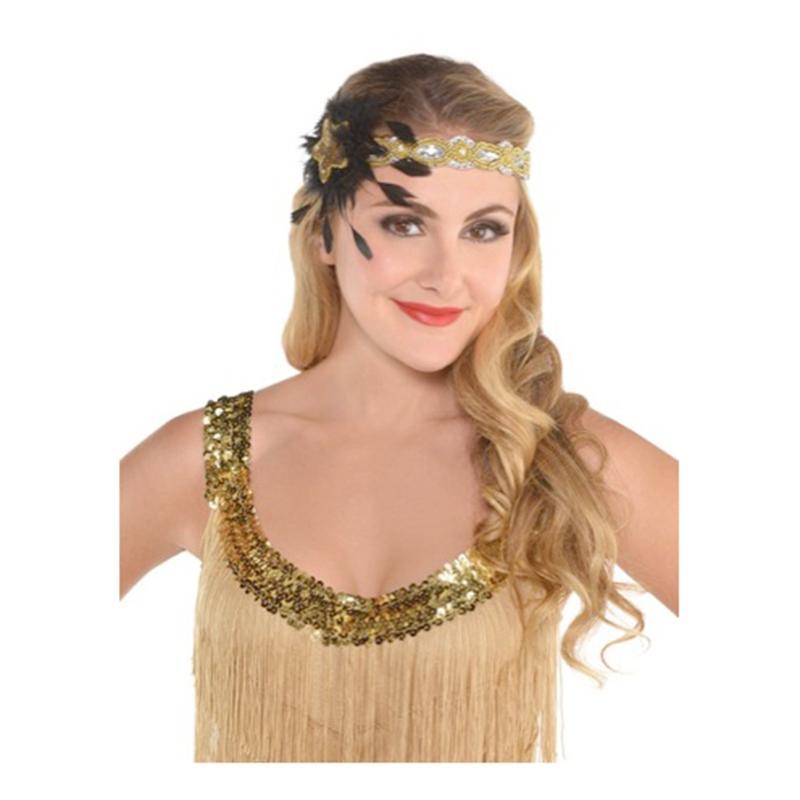 Buy Costume Accessories Glitz & Glam sequin headband for adults sold at Party Expert