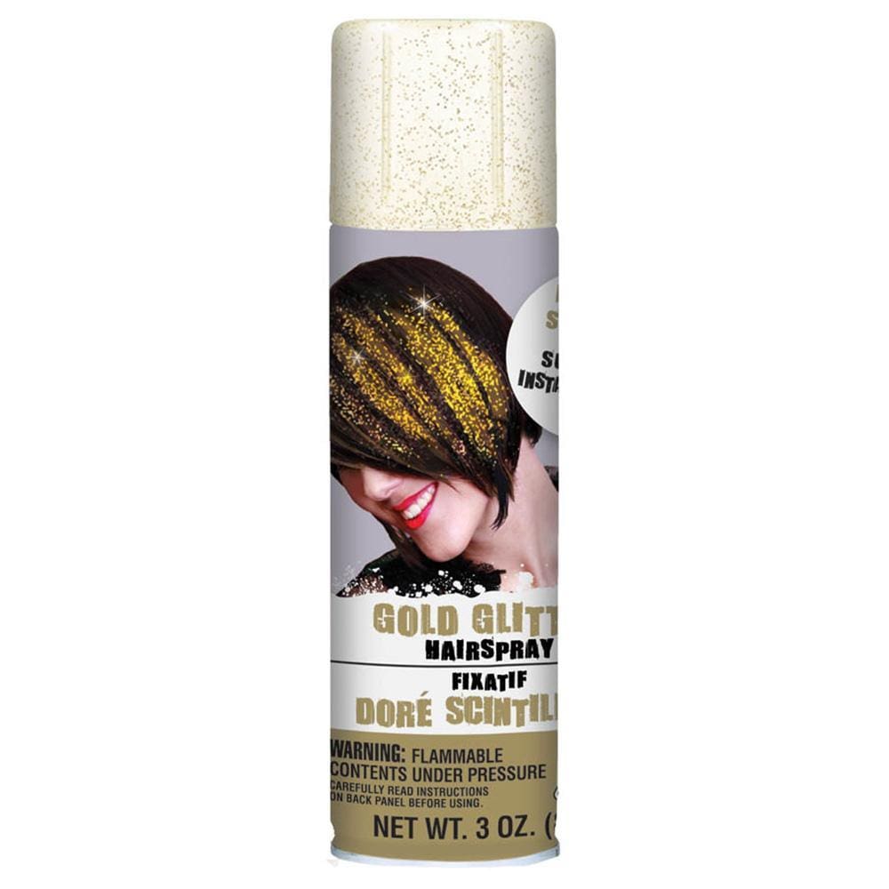 Buy Costume Accessories Gold glitter hair spray sold at Party Expert
