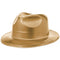 Buy Costume Accessories Gold plastic fedora hat for adults sold at Party Expert