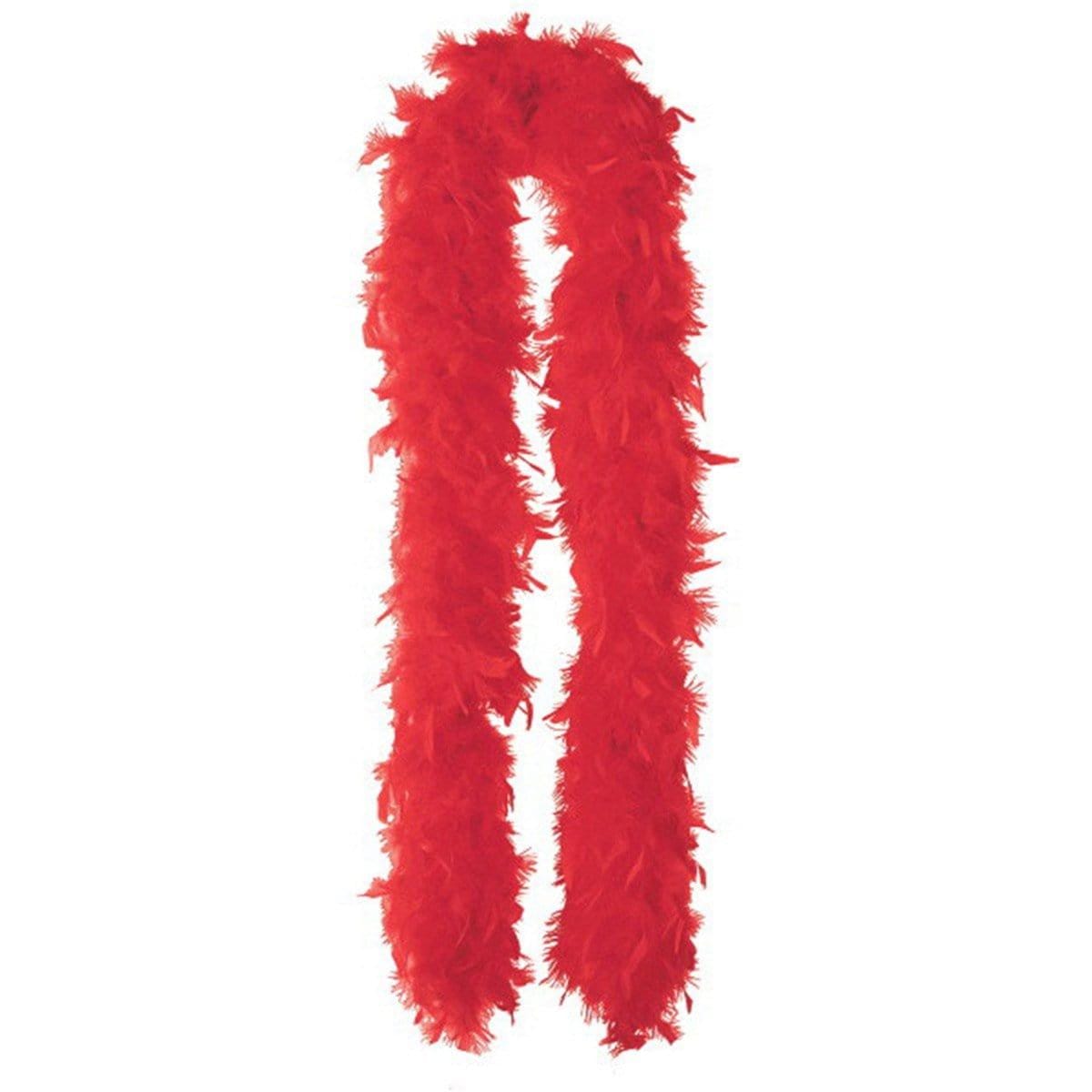 Buy Costume Accessories Red feather boa sold at Party Expert
