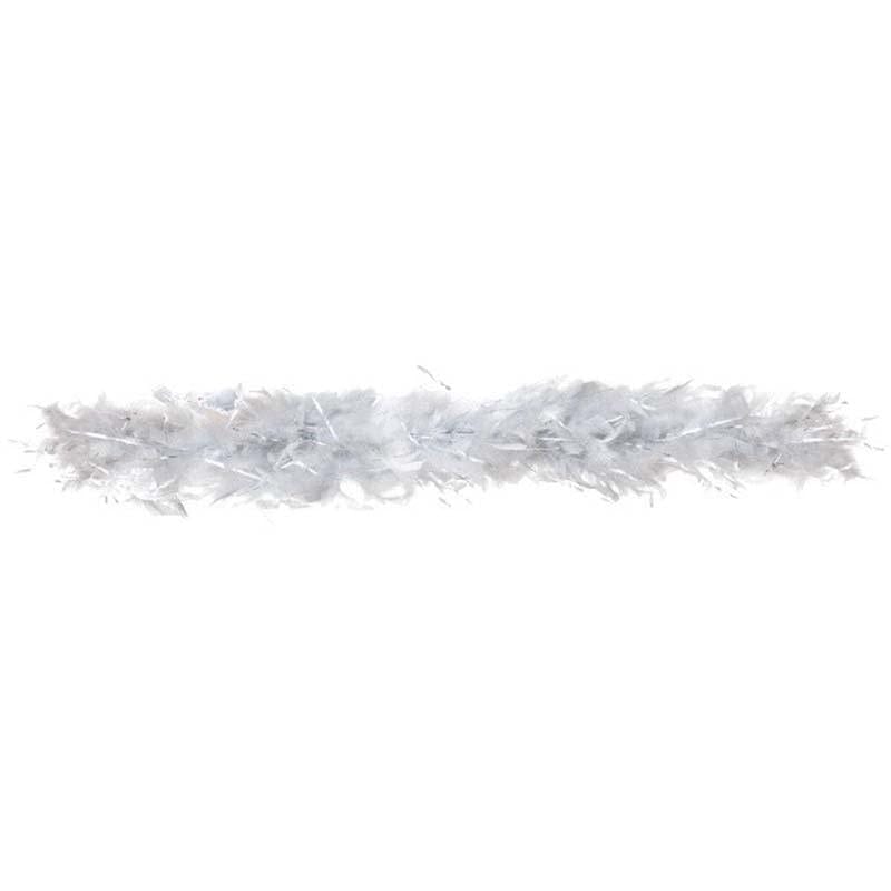 Buy Costume Accessories Silver feather boa with tinsel sold at Party Expert