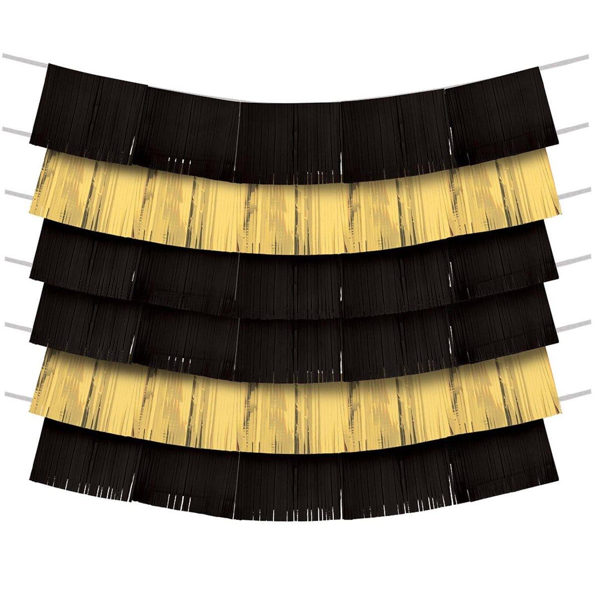 Buy Decorations Backdrop Banner 9/pkg - Black sold at Party Expert
