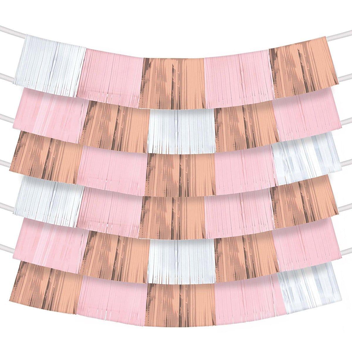 Buy Decorations Backdrop Banner 9/pkg - Rose Gold sold at Party Expert