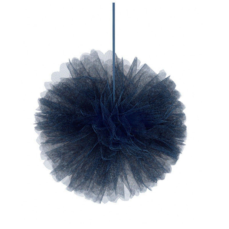 Buy Decorations Deluxe Tulle Fluffy Decoration, Navy Blue, 3 Count sold at Party Expert