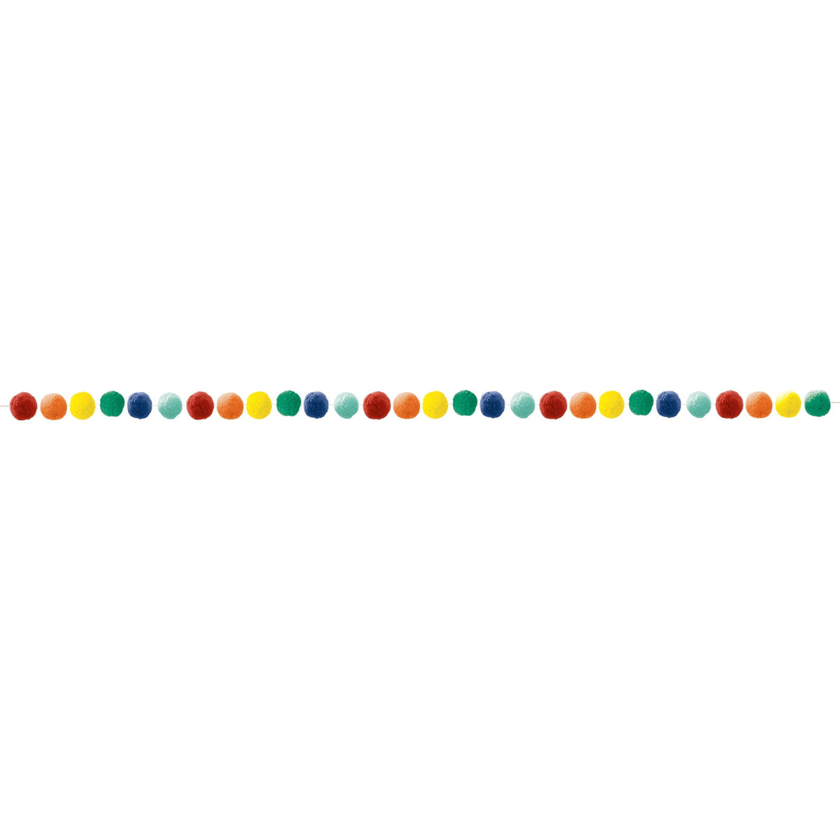 UNIQUE PARTY FAVORS General Birthday Felt Pom Pom Garland, Rainbow, 84 Inches, 1 Count