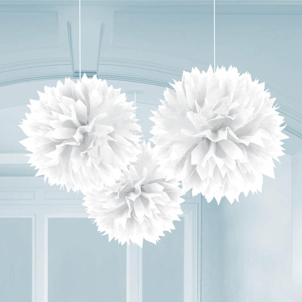 Buy Decorations Fluffy Decorations - Frosty White 3/pkg. sold at Party Expert