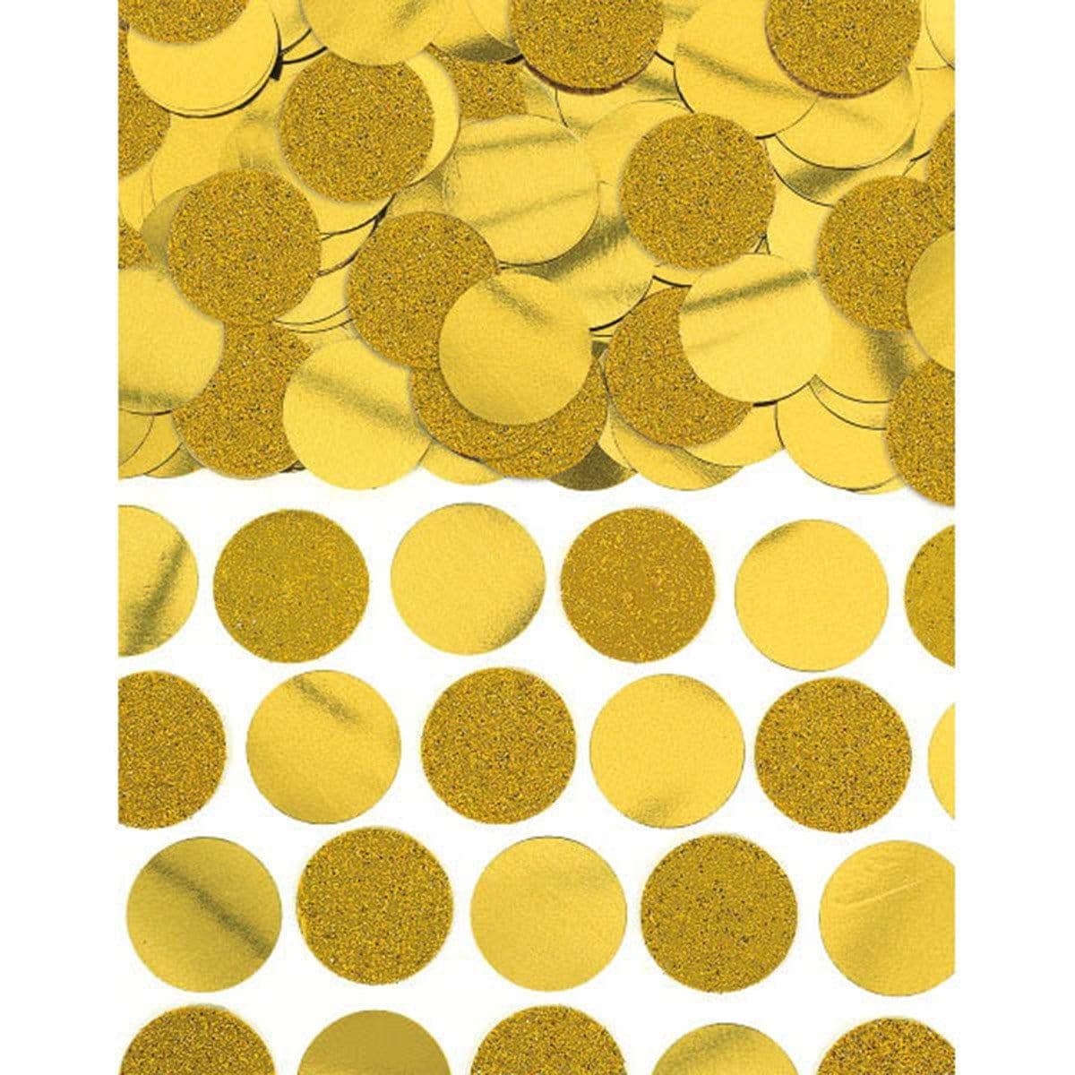 Buy Decorations Glitter Foil Circle Confetti - Gold sold at Party Expert