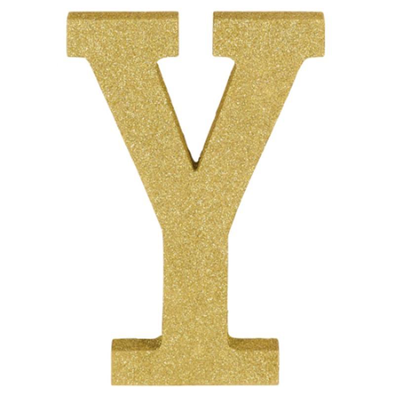 Buy Decorations Gold Glitter Letter - Y sold at Party Expert