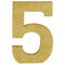 Buy Decorations Gold Glitter Number - 5 sold at Party Expert