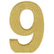 Buy Decorations Gold Glitter Number - 9 sold at Party Expert