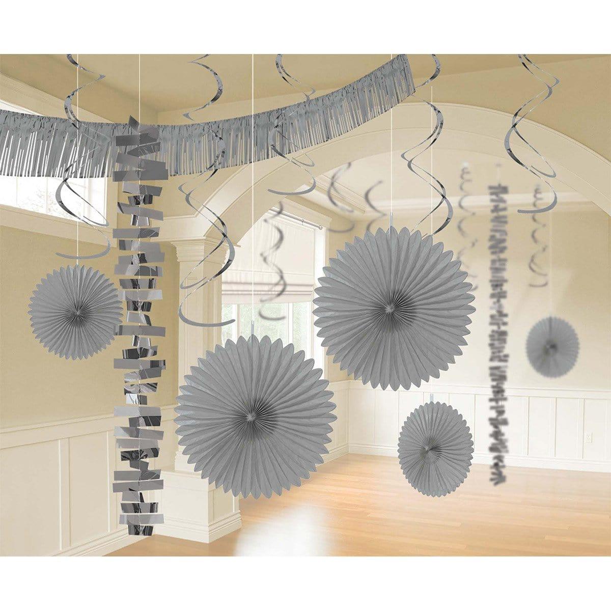 Buy Decorations Hanging Decorations Kit - Silver 18/pkg. sold at Party Expert