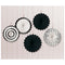 Buy Decorations Mini Fan Decoration 5 Per Package - Black sold at Party Expert