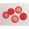 Buy Decorations Mini Fan Decoration 5 Per Package - Red sold at Party Expert